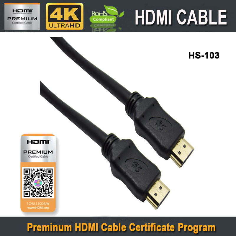 HDMI 2.0 Cable- 18Gbps High Speed - Gold Plated -Video 2160p UHD - 30AWG